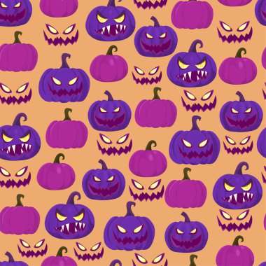 Cadılar Bayramı kusursuz. Düz vektör, clipart, izole edilmiş arkaplan ile illüstrasyon.