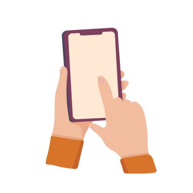 E-kitaplarla çevrimiçi kütüphane. Düz vektör clipart, izole edilmiş arkaplan ile illüstrasyon.