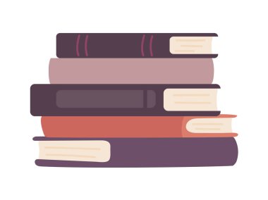 Kitap. Düz vektör clipart, izole edilmiş arkaplan ile illüstrasyon.