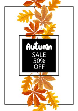 Autumn, sonbahar broşürleri. Düz vektör clipart, izole edilmiş arkaplan ile illüstrasyon.