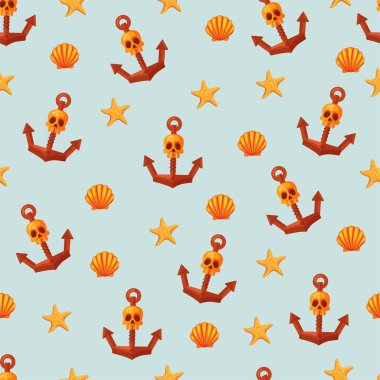 Çapa izi yok. Düz vektör clipart, izole edilmiş arkaplan ile illüstrasyon.