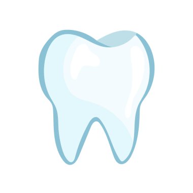 Diş. Düz vektör clipart, izole edilmiş arkaplan ile illüstrasyon.