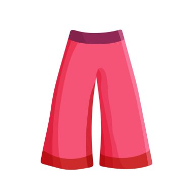 Modern pantolon. Düz vektör clipart, izole edilmiş arkaplan ile illüstrasyon.