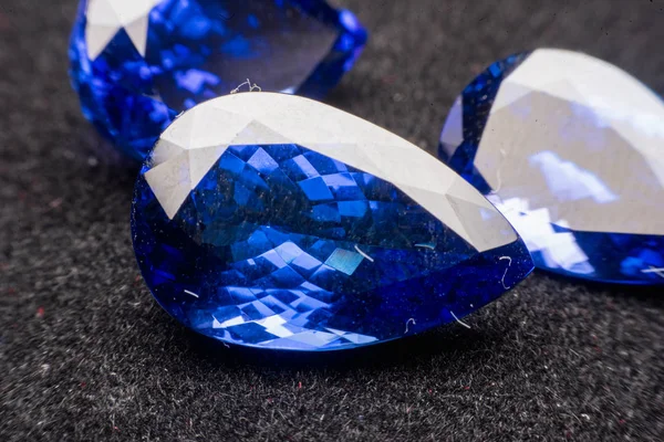 Κοσμήματα Πολύτιμοι Λίθοι Μπλε Κόσμημα Πολύτιμων Λίθων — Φωτογραφία Αρχείου