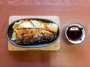 Pilav, ızgara balık sosu, Saba balık teriyaki sosu, Japonya gıda ile ızgara Saba