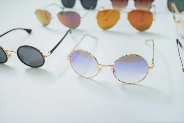 Lunettes Isolées Sur Blanc Lunettes Lunettes Lunettes Soleil — Photo