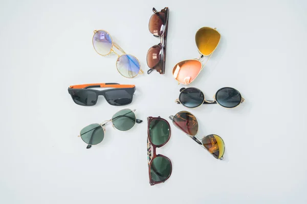 Brille Isoliert Auf Weiß Brille Brille Sonnenbrille — Stockfoto
