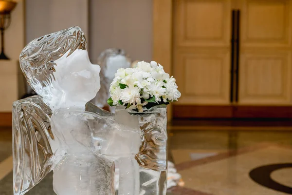 Ice Sculpture Wedding Wedding Ceremony — Stock Photo, Image