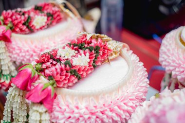 Tay Çiçek Çelenk, düğün töreni aksesuarları aracı, Tayland düğün