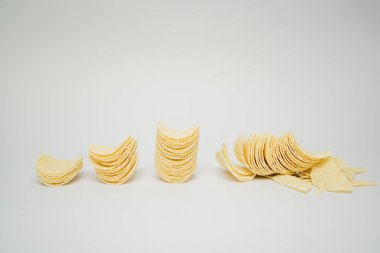 Gevrek patates cipsi grafik ve grafik, iş kavramı