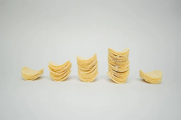 Crispy Potato Chips Chart Graph Business Concept — Stock Photo, Image
