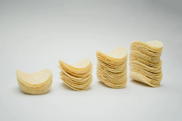 Crispy Potato Chips Chart Graph Business Concept — Stock Photo, Image