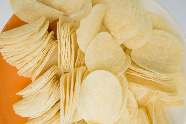 Crispy Potato Chips Potato Fried — Stock Photo, Image