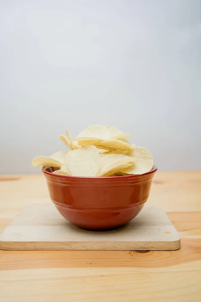Knusprige Kartoffelchips Gebratene Kartoffeln — Stockfoto