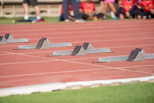 Red running track for running sport