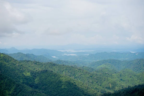 Zobacz Piękne Natura Krajobraz Kanchanaburi Tajlandia — Zdjęcie stockowe
