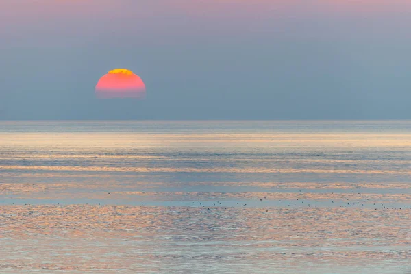 Wales sunset over ocean scene — стоковое фото