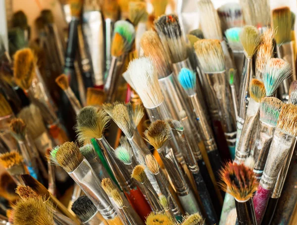 Closeup of painting brushes — Stock Photo, Image