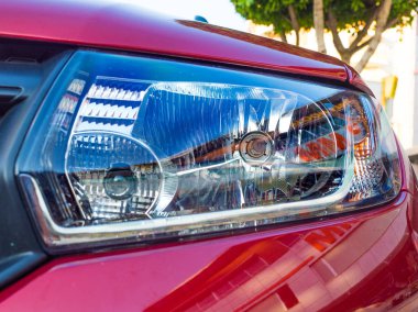 Araba Başkanı ışık yakın çekim.