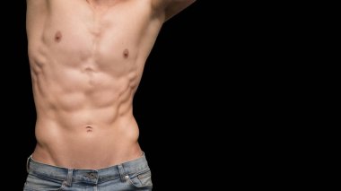 İmaj Jeans erkek vücudun sıcak ve gömleksiz
