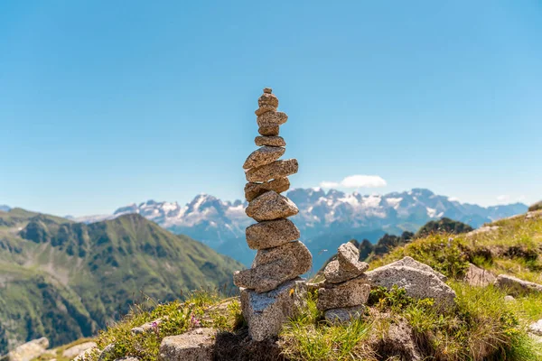 Vista Panorámica Las Cadenas Montañosas Las Dolomitas Italia — Foto de Stock