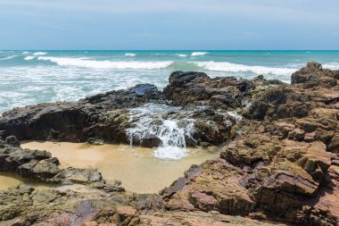 Güney Amerika tropikal güneşli alan güzel plaj manzarası