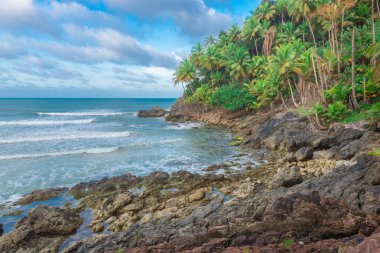 Havaizinho kayalık geç öğleden sonra kumsalda güzel görünüm
