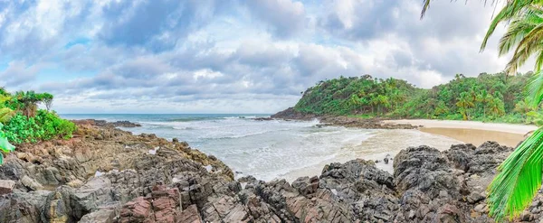 Playa Gamboa Bahía Cerca Itacare Bajo Luz Tarde — Foto de Stock