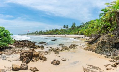 Itacare, Brezilya - 7 Aralık 2016: Itacarezinho harika plaj Bahia eyalet Brezilya ülkede