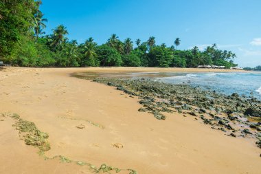 Itacare, Brezilya - 8 Aralık 2016: Şaşırtıcı barra grande Ponta do Muta Brezilya Plajı