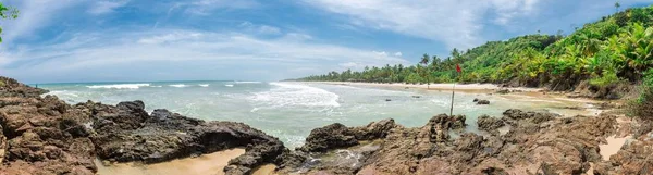 Itacaré Brazylia Grudnia 2016 Panorama Itacarezinho Wspaniałej Plaży Stanu Bahia — Zdjęcie stockowe