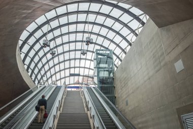 Sao Paulo, Brazil, mai 26, 2018: Glass dome detail of the new Moema subway station in Sao Paulo clipart