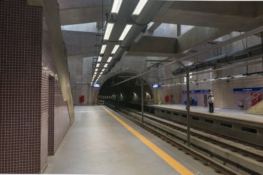 Sao Paulo, Brezilya, mai 26, 2018: Eucalipto içinde yeni Metro İstasyonu'na Sao Paulo