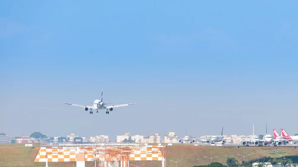 Сан Паулу Бразилия Май 2018 Воздушное Сообщение Аэропорту Конгоньяса Сан — стоковое фото