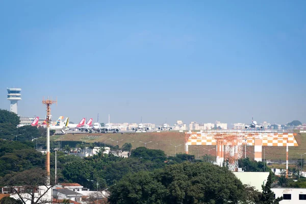 Sao Paulo Brasilien Mai 2018 Flygtrafiken Flygplatsen Congonhas Sao Paulo — Stockfoto