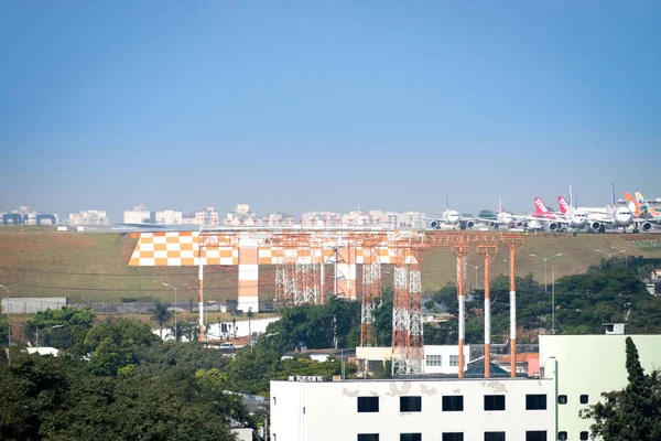 Σάο Πάολο Βραζιλία Μάι 2018 Αέρα Αεροπλάνα Φορολόγηση Προσγειώνονται Και — Φωτογραφία Αρχείου