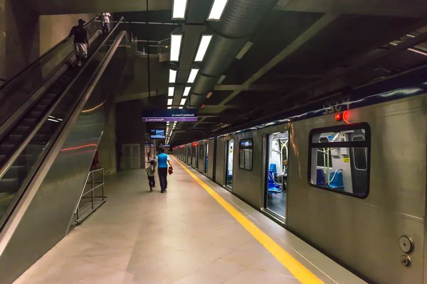 Sao Paulo Brasil Mai 2018 Inneren Des Eucalipto Nagelneue Bahnstation — Stockfoto