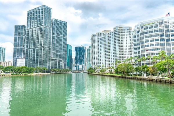Brickell Key Byggnaderna Miami Downtown — Stockfoto