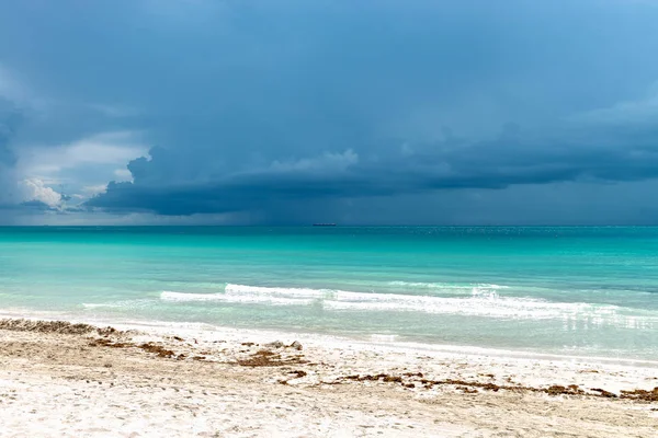 Miami Spiaggia Sud Con Tempesta Avvicina Alla Sabbia — Foto Stock
