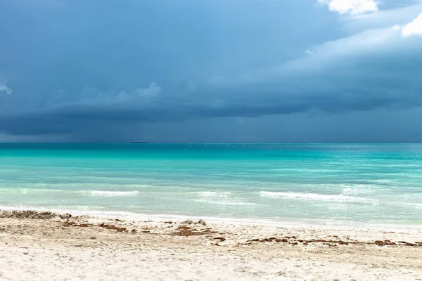 Южный Пляж Майами Приближающимся Штормом Песке — стоковое фото