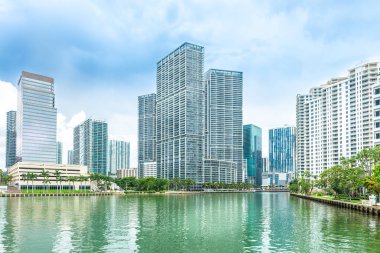 Miami, Amerika Birleşik Devletleri - 10 Haziran 2018: Brickell anahtar binalarda Miami downtown
