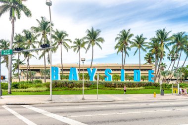 Miami, Amerika Birleşik Devletleri - 10 Haziran 2018: ön Bayside Miami görünümünü