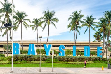 Miami, Amerika Birleşik Devletleri - 10 Haziran 2018: ön Bayside Miami görünümünü