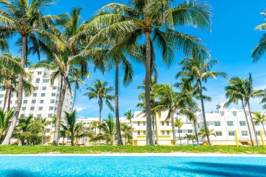 Miami, Amerika Birleşik Devletleri - 12 Haziran 2018: Ocean drive Avenue Miami binalar