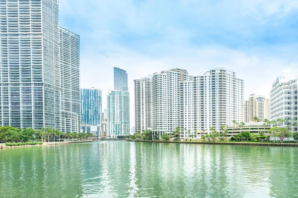 Miami Usa Jun 2018 Brickell Viktiga Byggnader Miami Downtown — Stockfoto