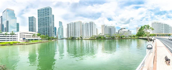 Miami Estados Unidos Junio 2018 Panorama Edificios Clave Brickell Centro — Foto de Stock