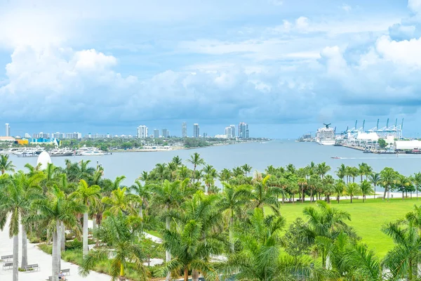 Miami Eua Jun 2018 Skyline Miami City Museum Park — Fotografia de Stock