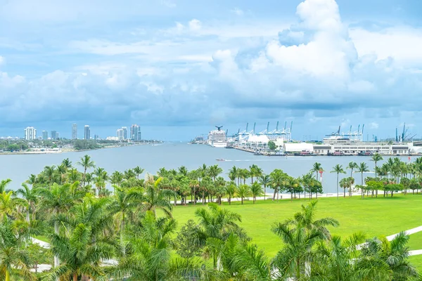 Miami États Unis Juin 2018 Skyline Miami Depuis Parc Musée — Photo