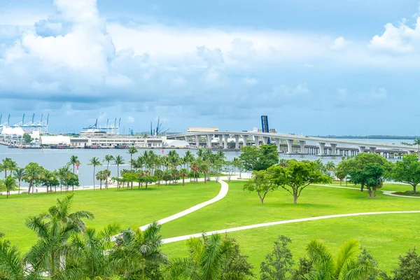 Miami États Unis Juin 2018 Skyline Miami Depuis Parc Musée — Photo