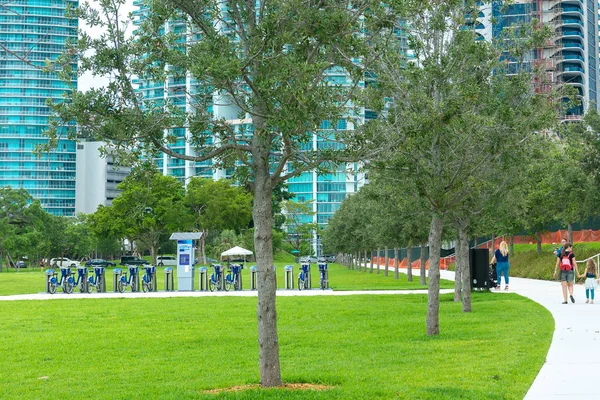 Miami Estados Unidos Junio 2018 Skycrapers Cerca Del Parque Del — Foto de Stock